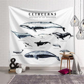 Lofaris Shark Whale Pattern Still Life Family Wall Tapestry